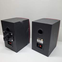 VTG. Pair Of Tannoy Reveal Red Bookshelf Speakers Approx. 9x10x13.5 In. Untested P/R alternative image