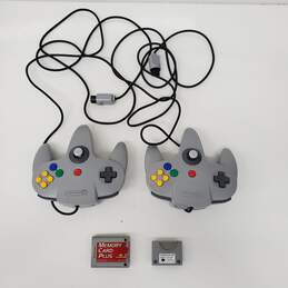 Nintendo 64 Home Console Controllers with Memory Cards  / Untested