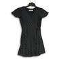 Abercrombie & Fitch Womens Black White Polka Dot Short Sleeve Wrap Dress Size S image number 1
