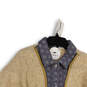 NWT Womens Tan Long Sleeve Button Front Collared Cardigan Sweater Size S image number 3