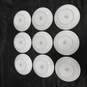 9 Piece White Style House Picardy Saucer Set image number 3