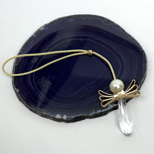 Designer Swarovski Gold-Tone Crystal Holiday Magic Angel Ornament image number 2