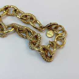 Designer Stella & Dot Gold Tone Rhinestone Lobster Clasp Chain Bracelet alternative image