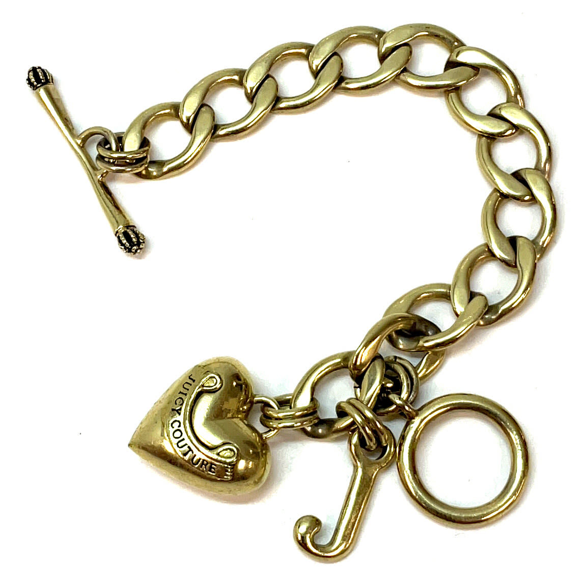 14K Yellow Gold Cuban Link Bracelet With Heart Charm And Toggle Clasp  65650: buy online in NYC. Best price at TRAXNYC.