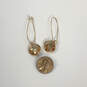 Designer Swarovski Gold-Tone Crystal Cushion Cut Stone Oval Dangle Earrings image number 2