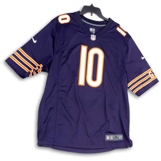 Mens Purple On Field Chicago Bears Mitchell Trubisky #10 NFL Jersey Size XL image number 1