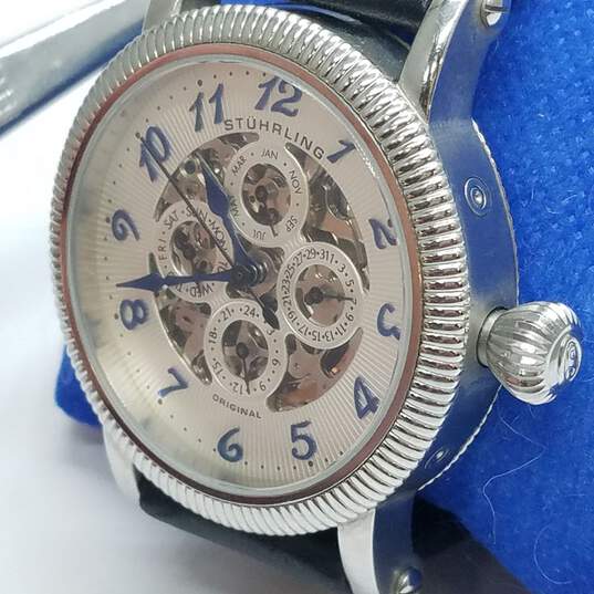 Stührling Krysterna Crystal Chrono Automatic Day/Date Stainless Steel Watch image number 3