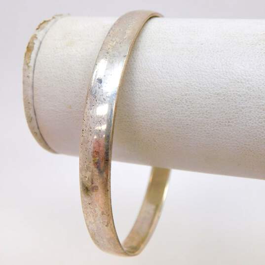 Artisan 925 Sterling Silver Spinel & CZ Pendant On Box Chain Necklace & Bangle Bracelet 60.6g image number 2