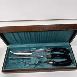 Flint Hollow Carving Set in Wooden Box