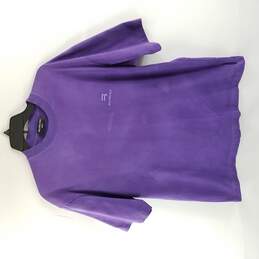 Balenciaga Men Purple T-Shirt w/ Embroidered Logo XS