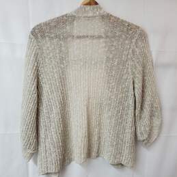 Eileen Fisher Petite Tan Cardigan Sweater Open Front Women's PM 8-10 alternative image