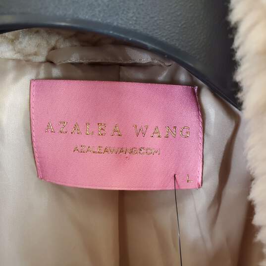 Azalea Wang Women Beige Borg Peplum Trench Coat L NWT image number 3