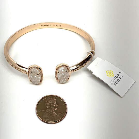 NWT Designer Kendra Scott Elton Gold-Tone Cuff Bracelet With Dust Bag image number 2