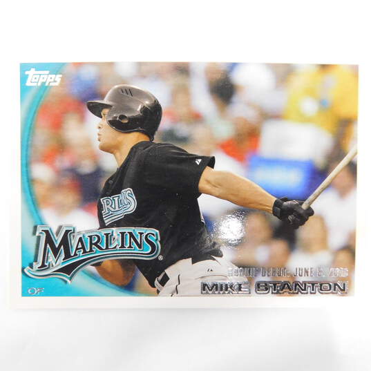 2010 Giancarlo Stanton Topps Rookie Update Series Miami Marlins image number 1