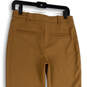 NWT Womens Brown Flat Front Welt Pocket Wide Leg Dress Pants 6 image number 1