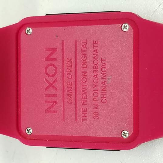 Nixon The Digital Newton Square Digital Pink Watch image number 6