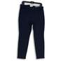 NWT Talbots Womens Navy Flat Front Skinny Leg Lexington Ankle Pants Size 8P image number 1