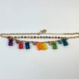 Designer Betsey Johnson Gold-Tone Fireball & Gummy Bear Statement Necklace alternative image