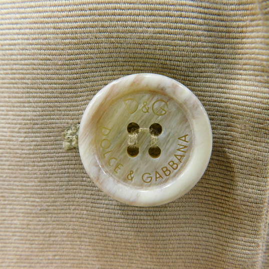 D&G Khaki Single Button Multicolor Lined Blazer image number 12