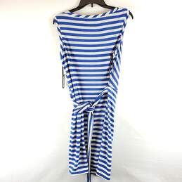 Guess Women Blue/White Stripe Dress Sz 12 NWT alternative image