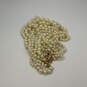 Designer J. Crew Gold-Tone Multi Strand White Pearl Toggle Beaded Necklace image number 4