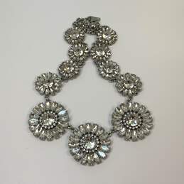 Designer Kate Spade Silver-Tone Clear Crystal Cut Stone Statement Necklace alternative image