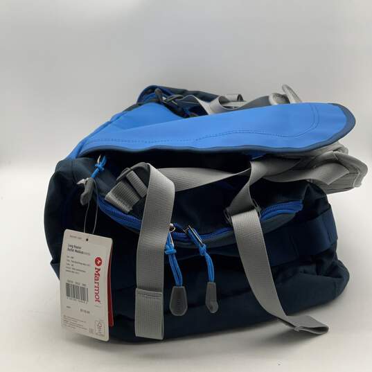 NWT Marmot Mens Blue Adjustable Strap Multi Pockets Zipper Duffel Bag image number 5