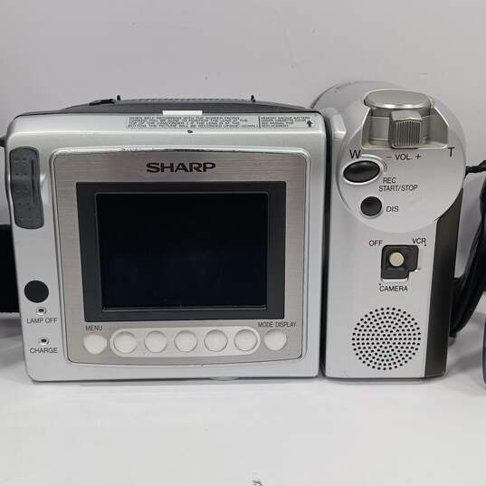 Pair of Camcorders Canon Elura 65 & Sharp Viewcam VL-H860 w/ Accessories In Case image number 2