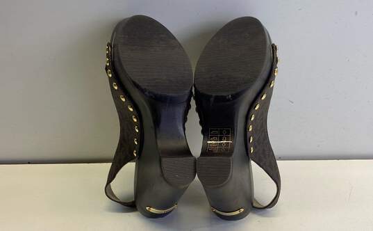 Michael Kors Brown Wedge Sandal Women 7 image number 5