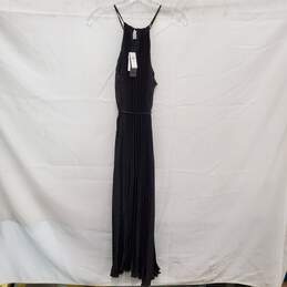 NWT Banana Republic Petite WM's Black Halter Pleated Maxi Dress Size XS alternative image
