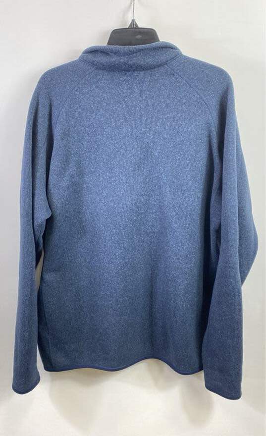 Patagonia Men Blue Quarter Zip Sweater XL image number 2
