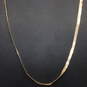 OroAmerica Signed 14K Yellow Gold Herringbone Chain Necklace - 3.6g image number 2