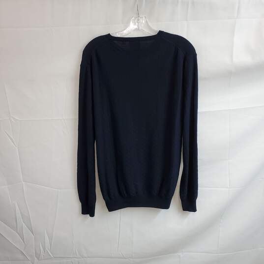 Oscar Jacobson Navy Blue Knit Sweater MN Size M image number 2