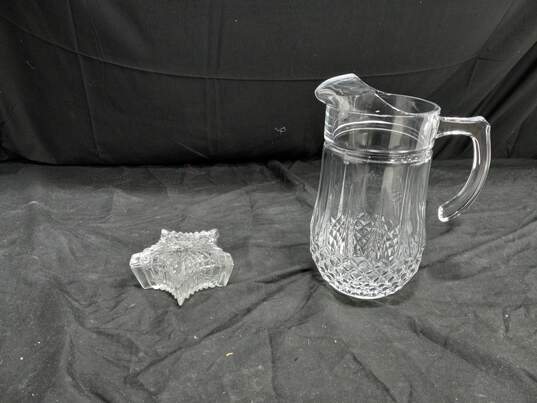 Crystal Clear Drink Pitcher w/Matching Trinket Box image number 2