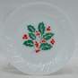 Vintage Termocrisa Crisa Christmas Holly Berry Milk Glass Salad Plates Set of 4 image number 6