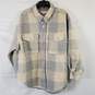 Good American Men Grey/Beige Check Button Up L/XL image number 1