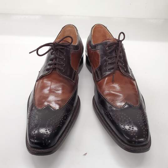 Giorgio Brutini Men's Brown Leather Wing Tip Oxfords Size 10 image number 2