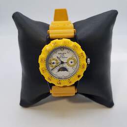 Gruen 34mm 5ATM WR Moon Phase Yellow band Lady's Sport Quartz Watch alternative image