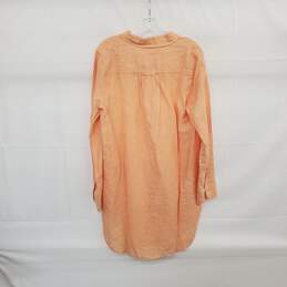 J. Crew Peach Linen Blend Shirt Dress WM Size M NWT alternative image
