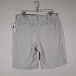 Mens Striped Regular Fit Flat Front Slash Pockets Golf Chino Shorts Size 36 alternative image