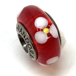 Designer Pandora 925 ALE Sterling Silver Red Murano Glass Beaded Charm alternative image