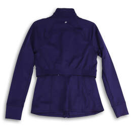 NWT Womens Blue Long Sleeve Mock Neck Full-Zip Activewear Jacket Size M alternative image