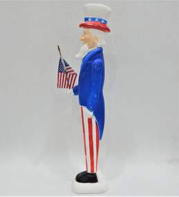Union Products Don Featherstone Uncle Sam Blow Mold Holiday Decoration With Flag alternative image