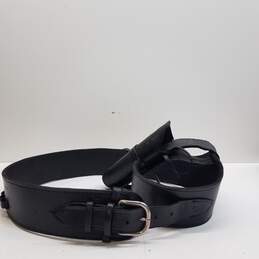 Unbranded Western Leather Cartridge Gun Belt with Holster Size 46 alternative image