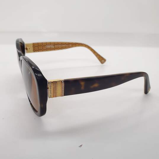 Coach 'Keri' HC8040B Brown Tort Round Lens Plastic Frame Sunglasses image number 3