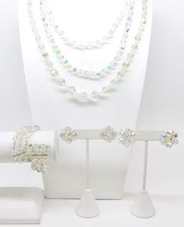 VNTG Icy Aurora Borealis Necklaces Bracelet & Earrings 182.2g