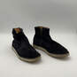 Mens Black Suede Round Toe Side Zip Fashionable Ankle Boots Size 43 image number 2