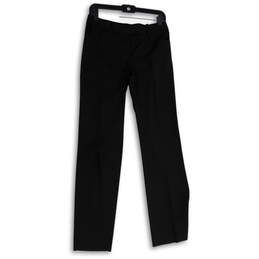 Womens Black Flat Front Pocket Stretch Straight Leg Dress Pants Size 2