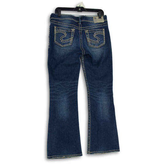 Womens Blue Medium Wash 5 Pocket Design Bootcut Denim Jeans Size 29X30 image number 2