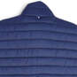 NWT Mens Navy Mock Neck Sleeveless Full-Zip Puffer Vest Size Large image number 4